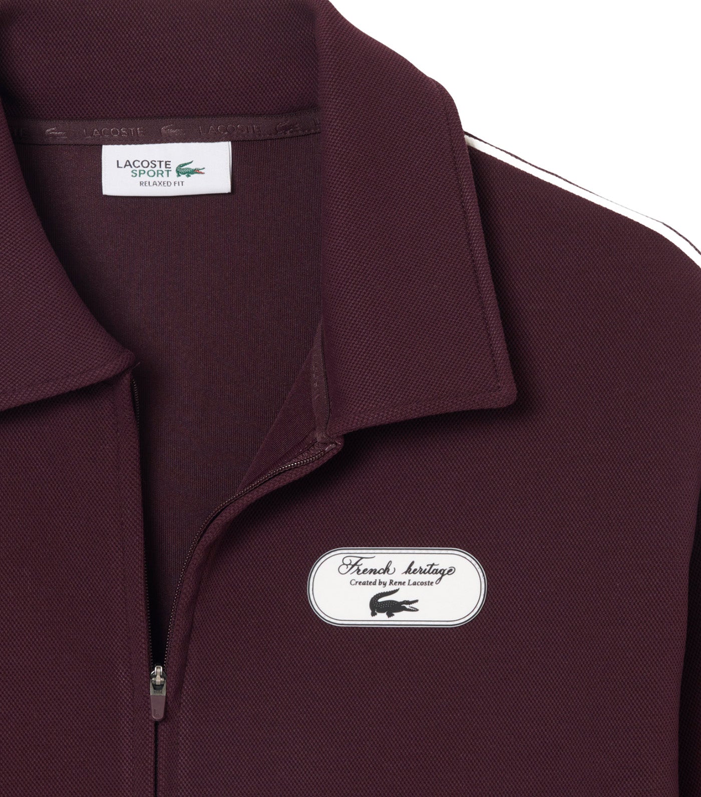 Tennis Heritage Zipped Badge Accent Sweatshirt Oxalis/Flour