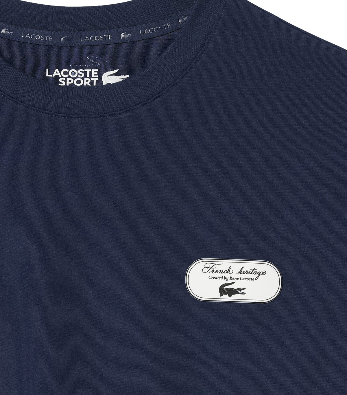 Oversized Tennis Heritage Badge T-Shirt Navy Blue