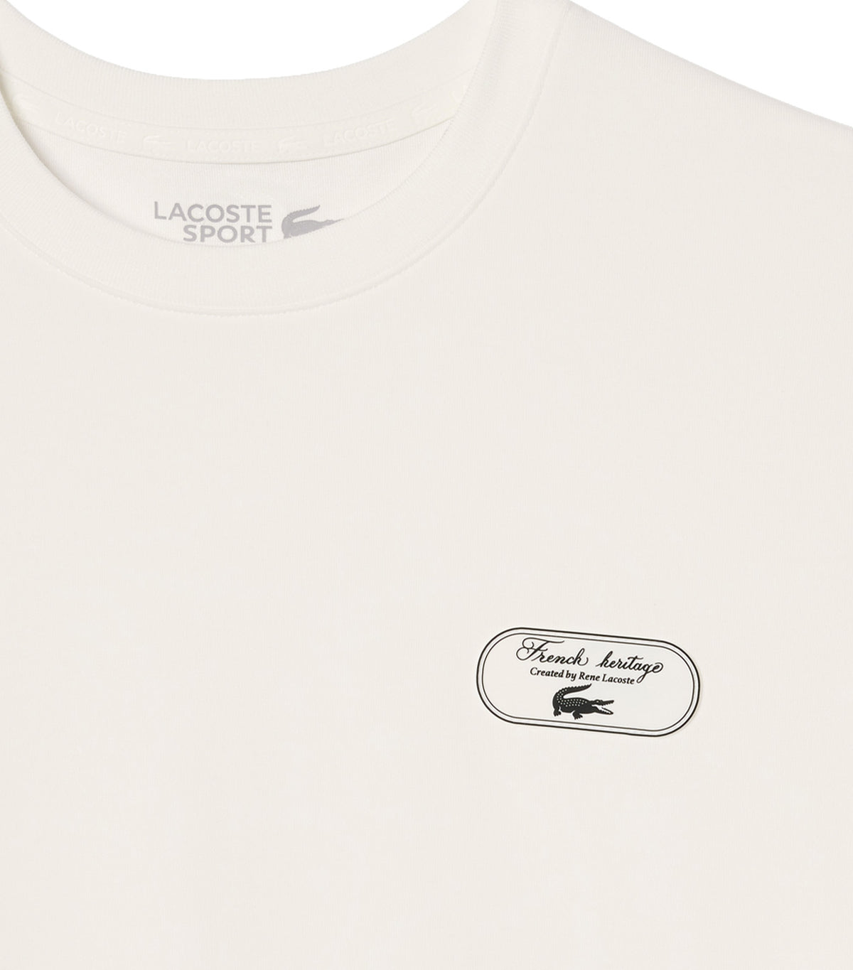 Oversized Tennis Heritage Badge T-Shirt Flour