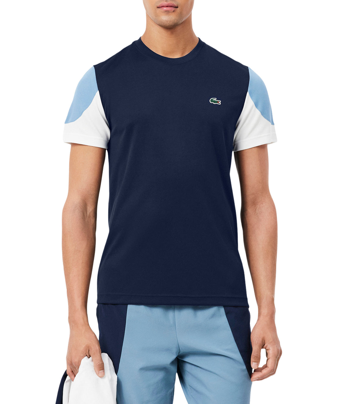 Sport Printed Color-Block T-Shirt Navy Blue/Aral/White
