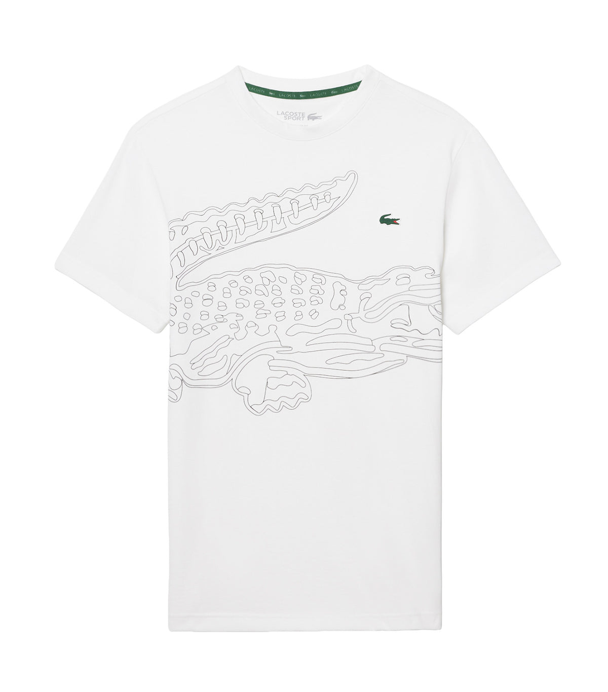 Ultra Dry Crocodile Print Sport T-Shirt White/Black