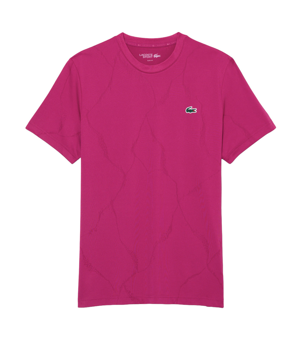 Ultra Dry Crocodile Jacquard Tennis T-Shirt Rubine Red