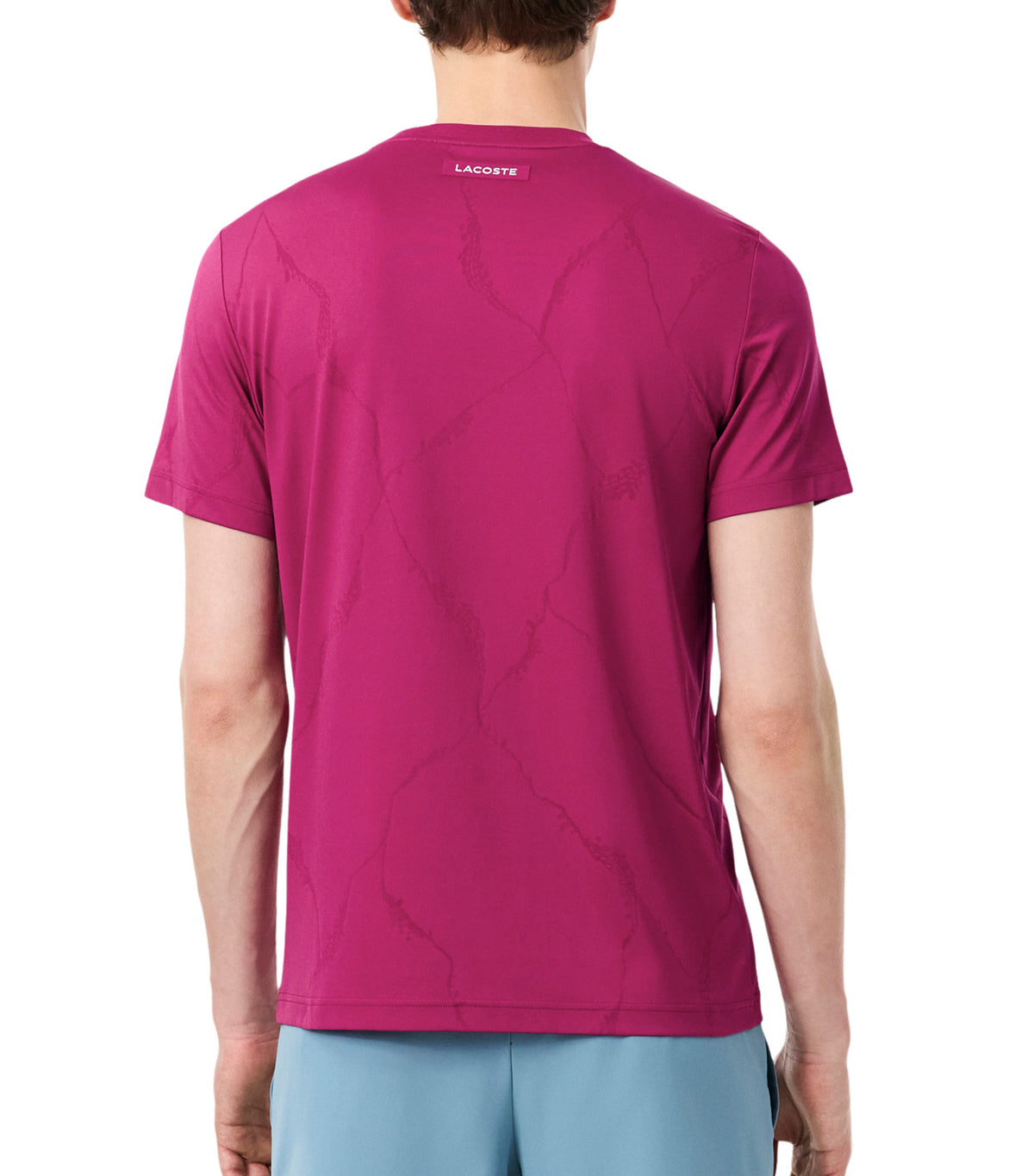 Ultra Dry Crocodile Jacquard Tennis T-Shirt Rubine Red