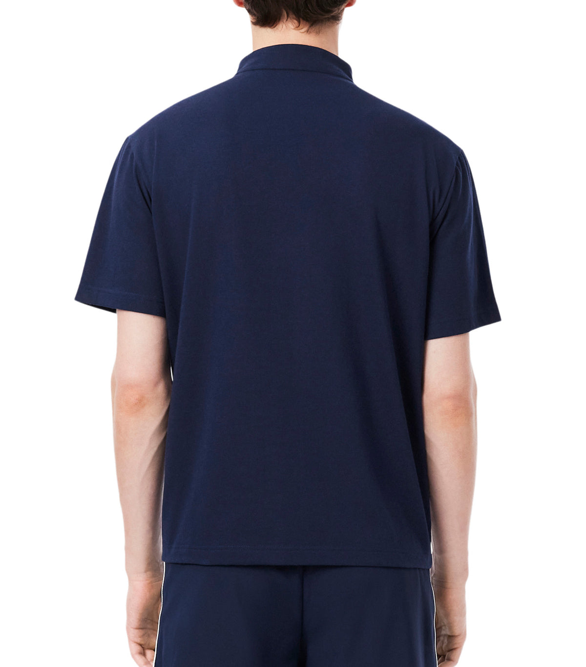 Quarter Zip Tennis Heritage T-Shirt Navy Blue