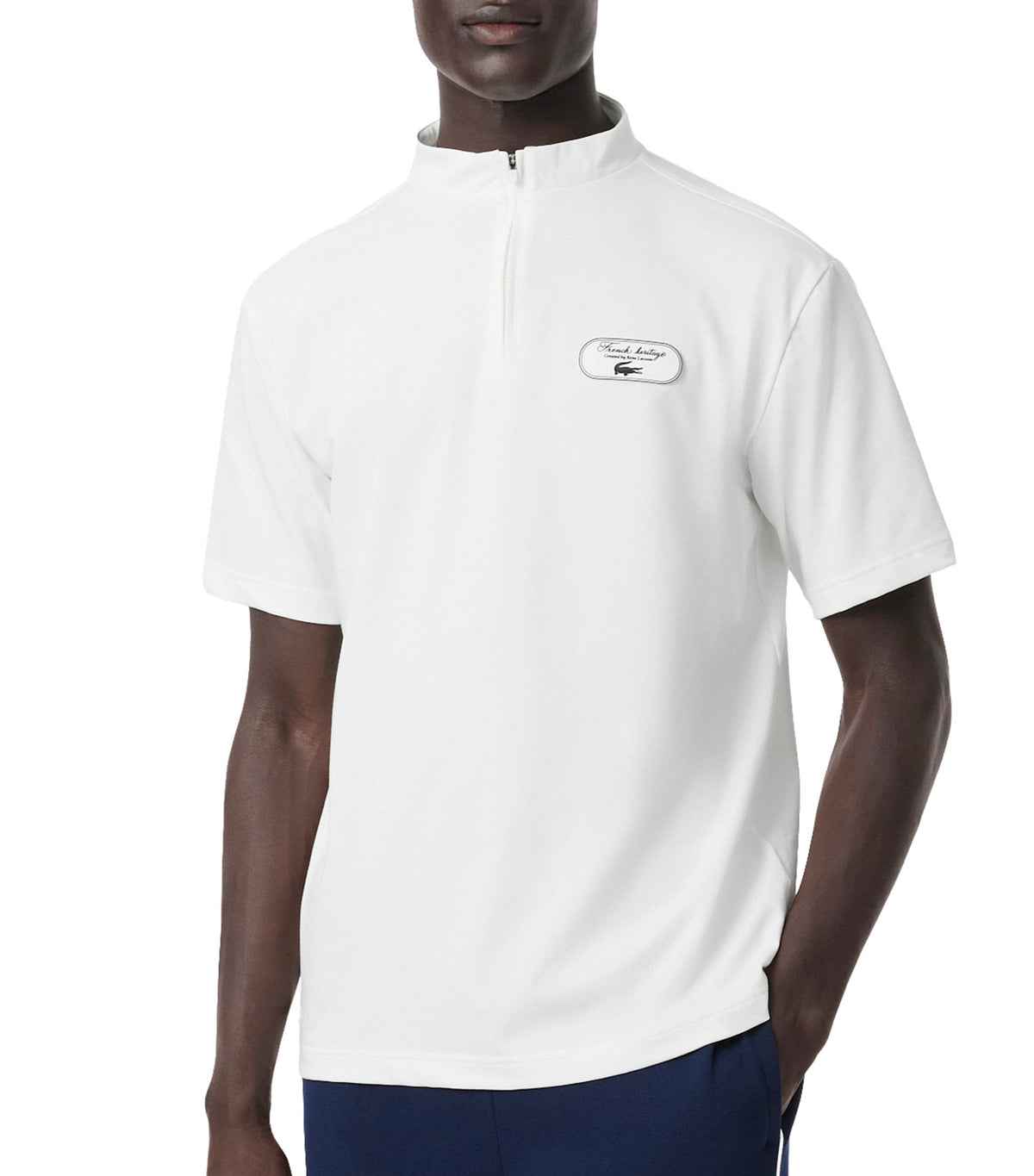 Quarter Zip Tennis Heritage T-Shirt Flour
