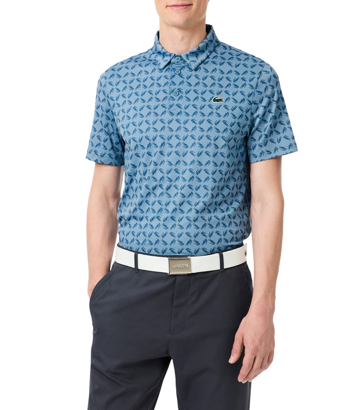 Regular Fit Printed Golf Polo Shirt Aral/Astral
