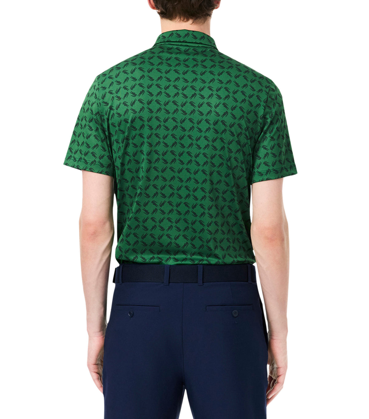 Regular Fit Printed Golf Polo Shirt Fairway/Sinople