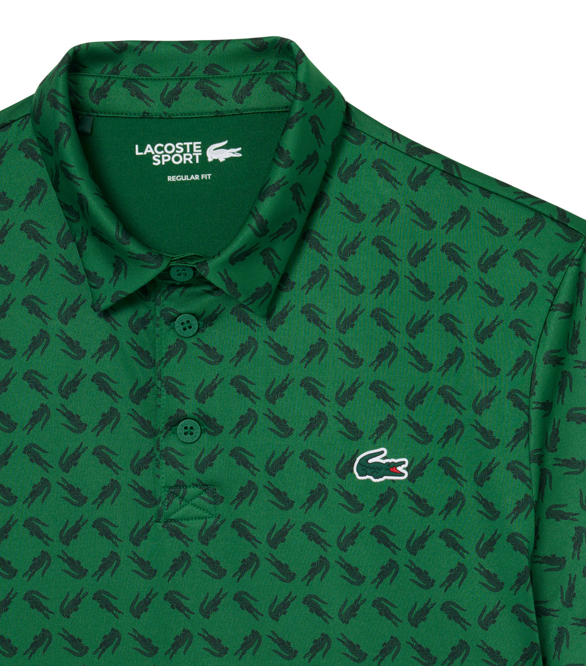 Regular Fit Printed Golf Polo Shirt Fairway/Sinople