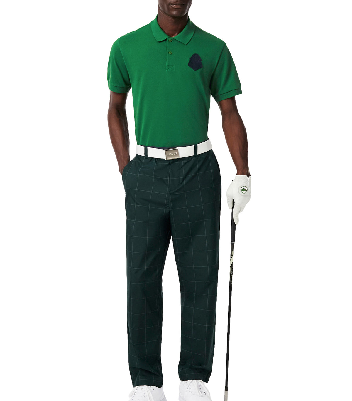 Mini Piqué Badge Accent Stretch Golf Polo Shirt Fairway
