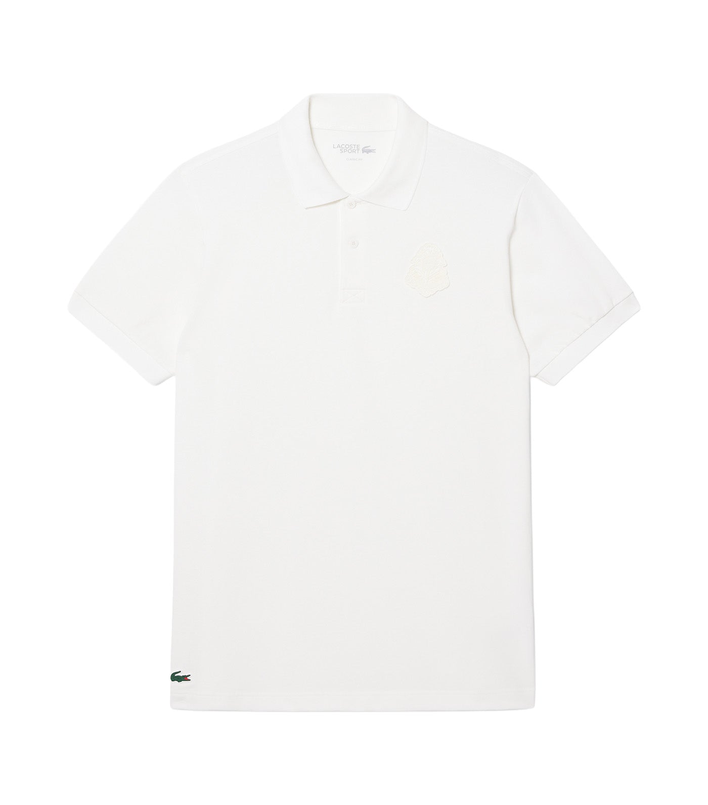 Mini Piqué Badge Accent Stretch Golf Polo Shirt Flour