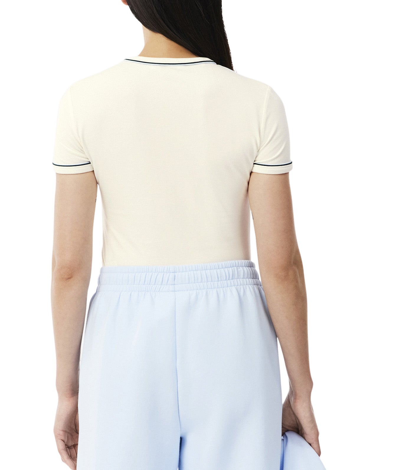 Contrast Trim Jersey T-Shirt Flour/Rill-Sinople