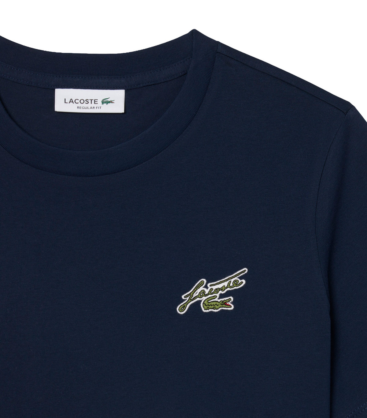 Regular Fit Cotton Badge T-Shirt Navy Blue