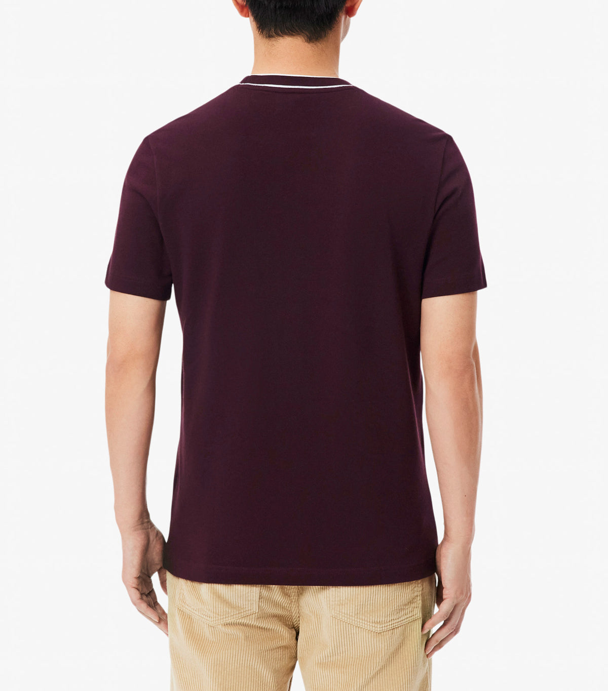 Color Tipping Line Match Pique Stretch T-Shirt Oxalis