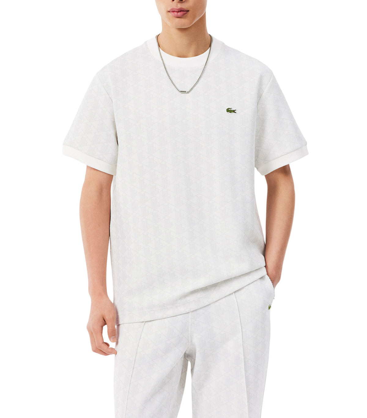 Monogram Jacquard T-Shirt Grey/White
