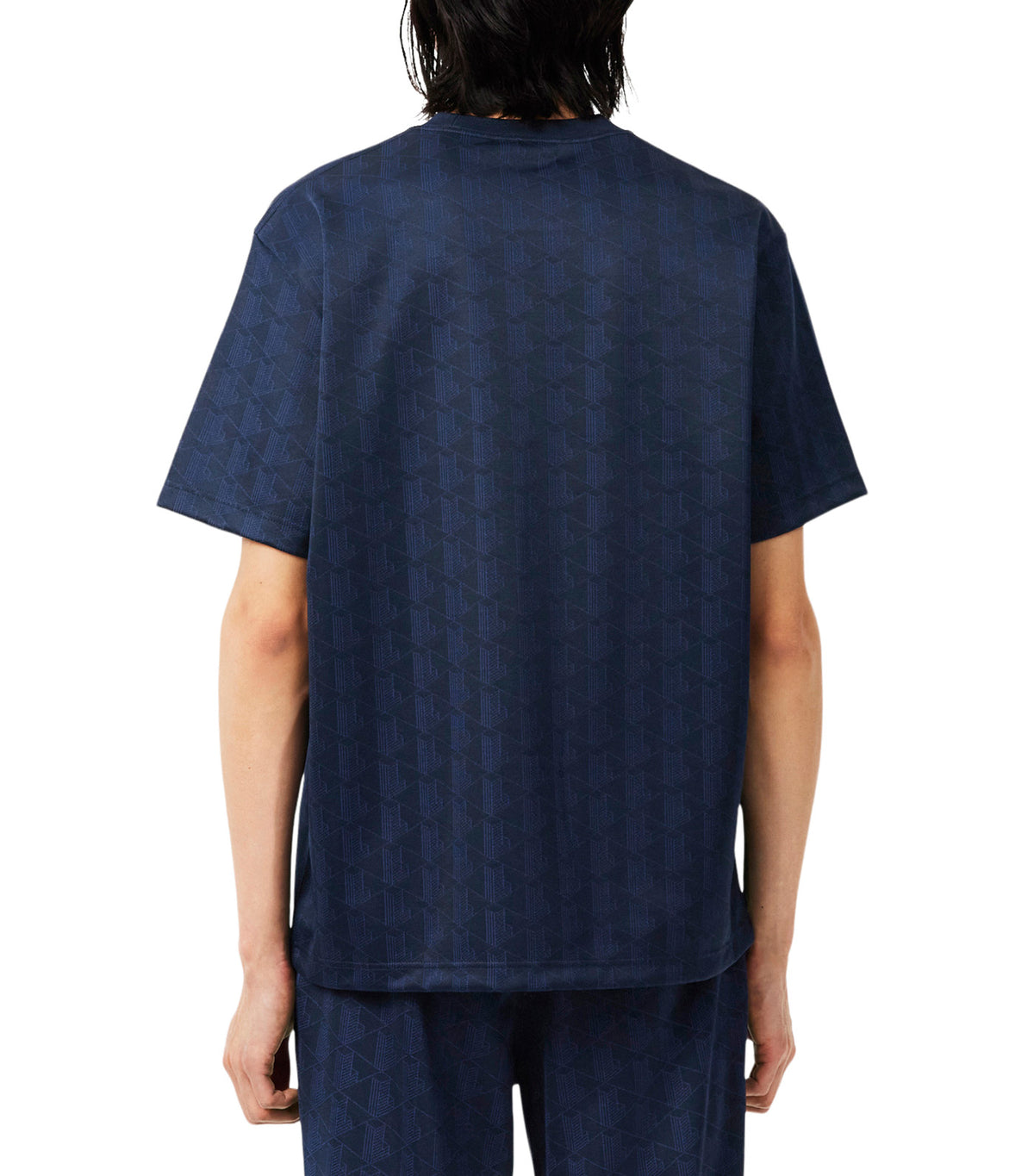 Monogram Jacquard T-Shirt Navy Blue