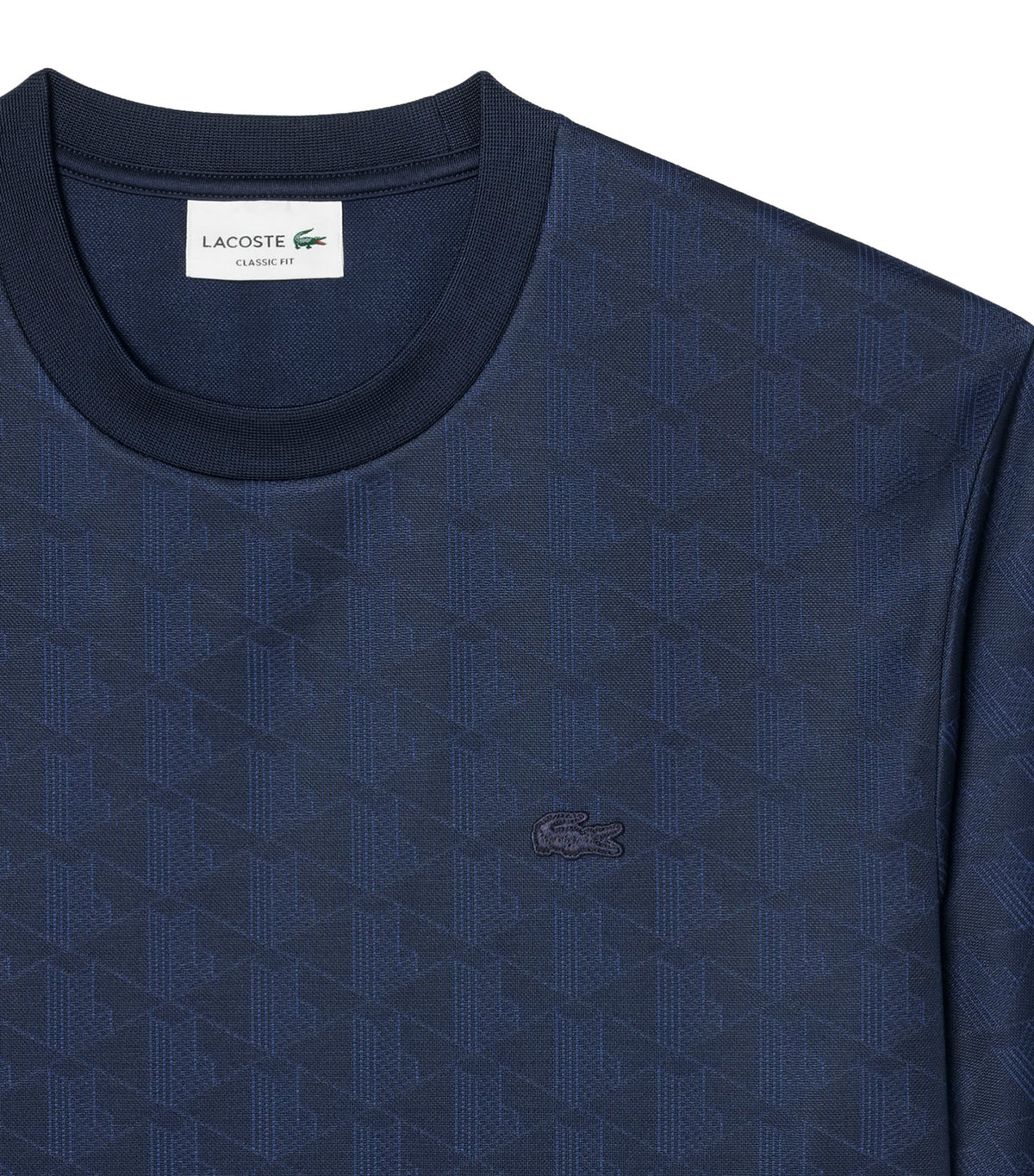 Monogram Jacquard T-Shirt Navy Blue