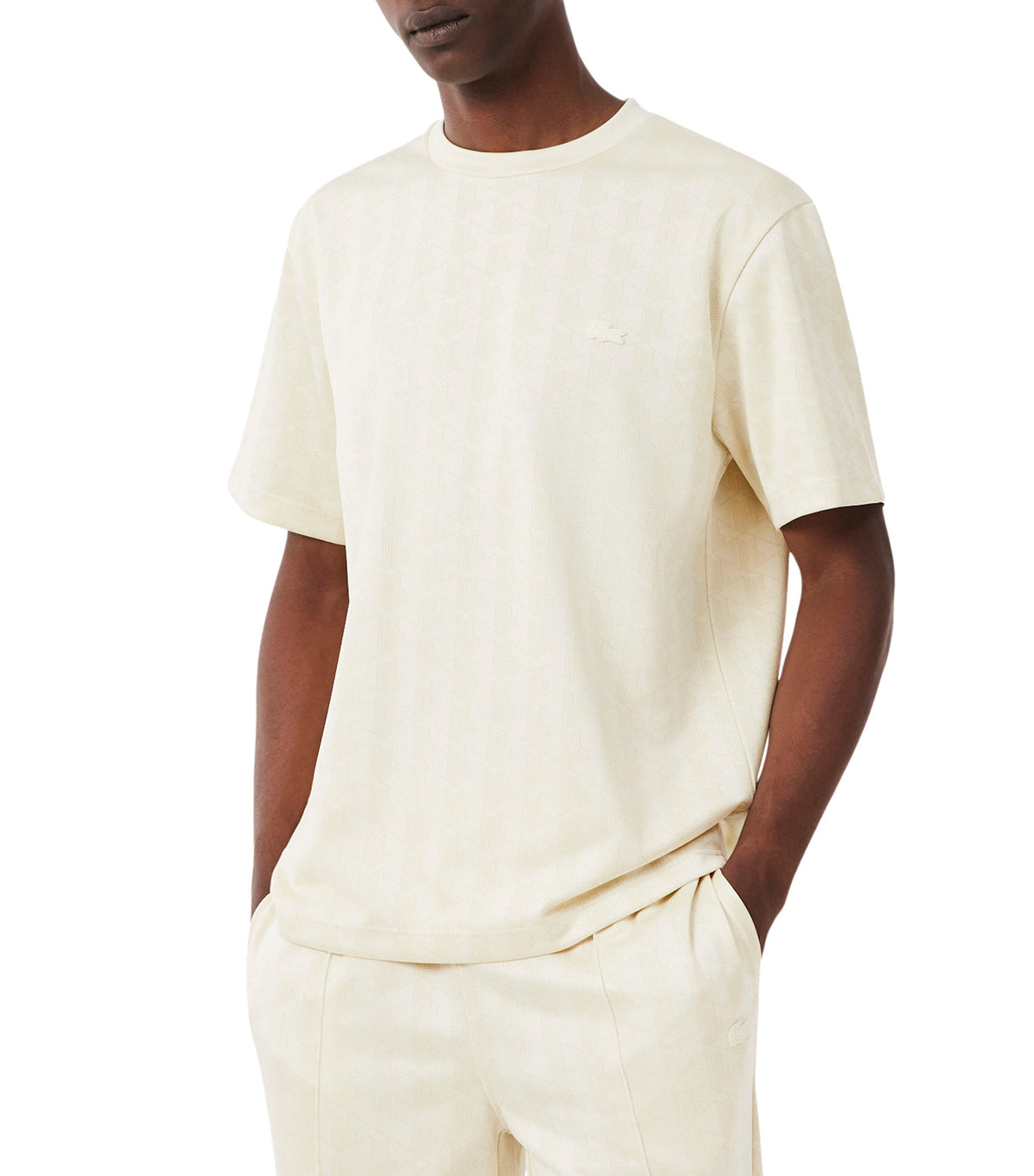 Monogram Jacquard T-Shirt Mother of Pearl