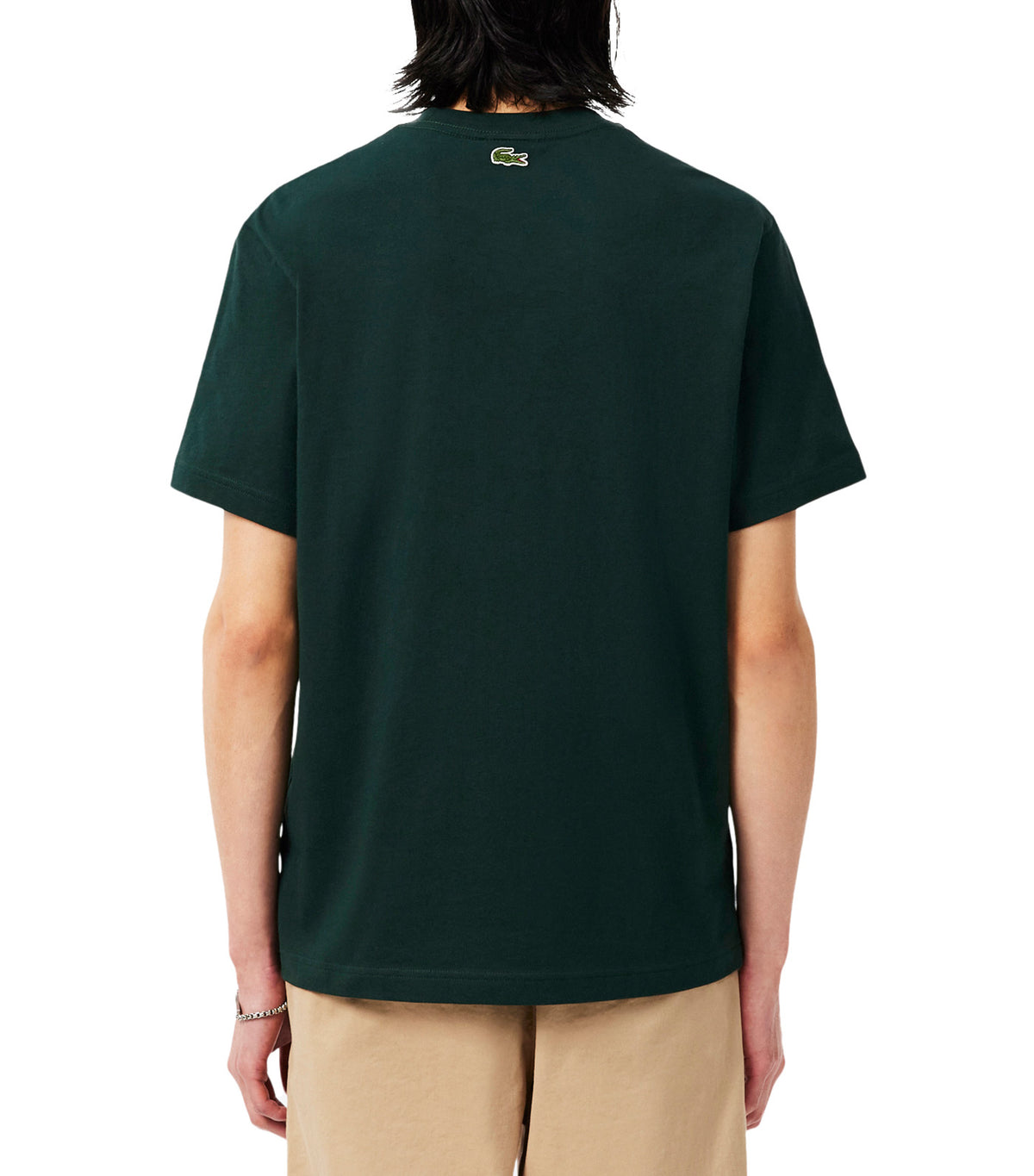 Tennis Badge Accent Cotton Jersey T-Shirt Sinople