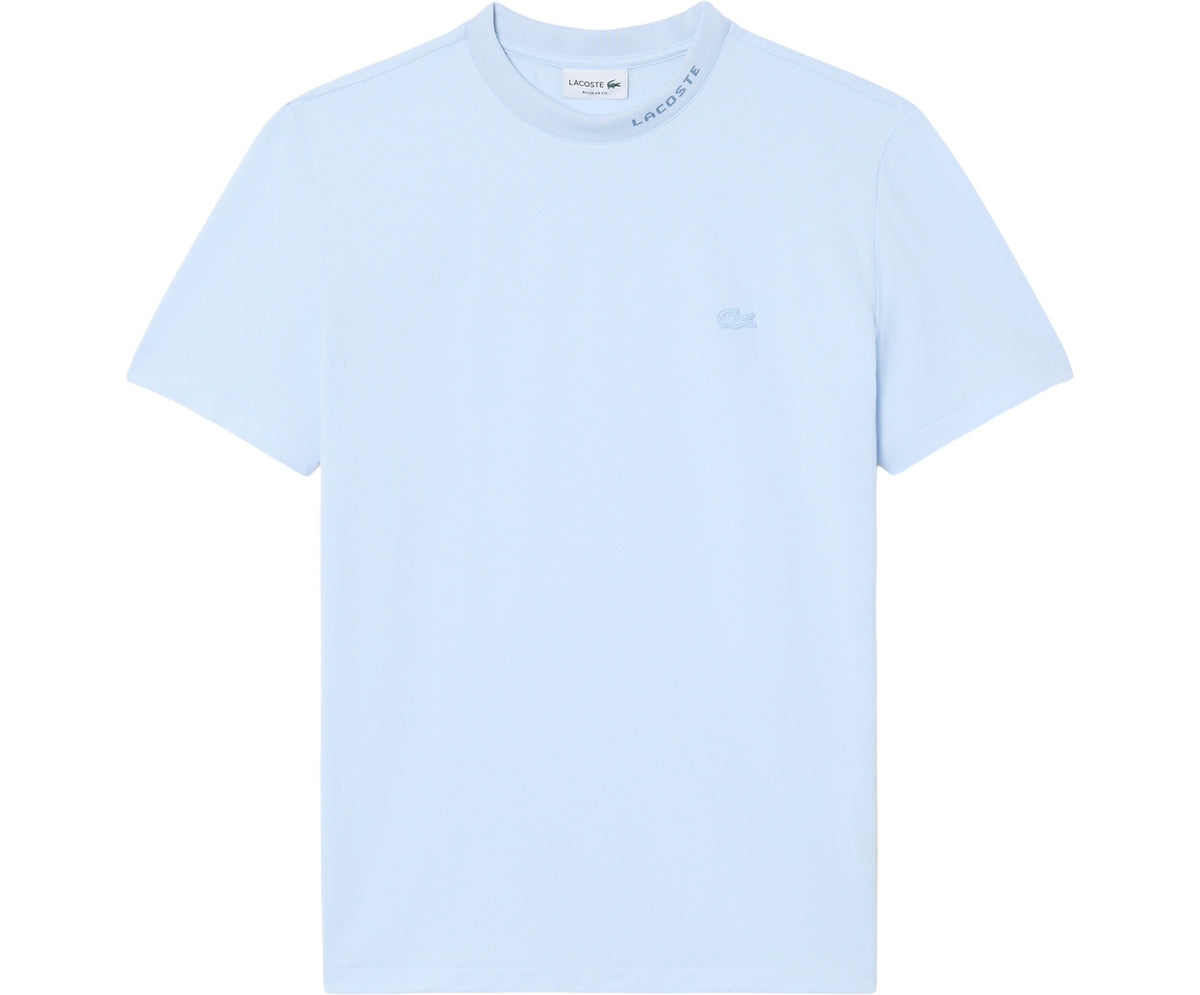 Jacquard Branded Piqué T-Shirt Light Blue