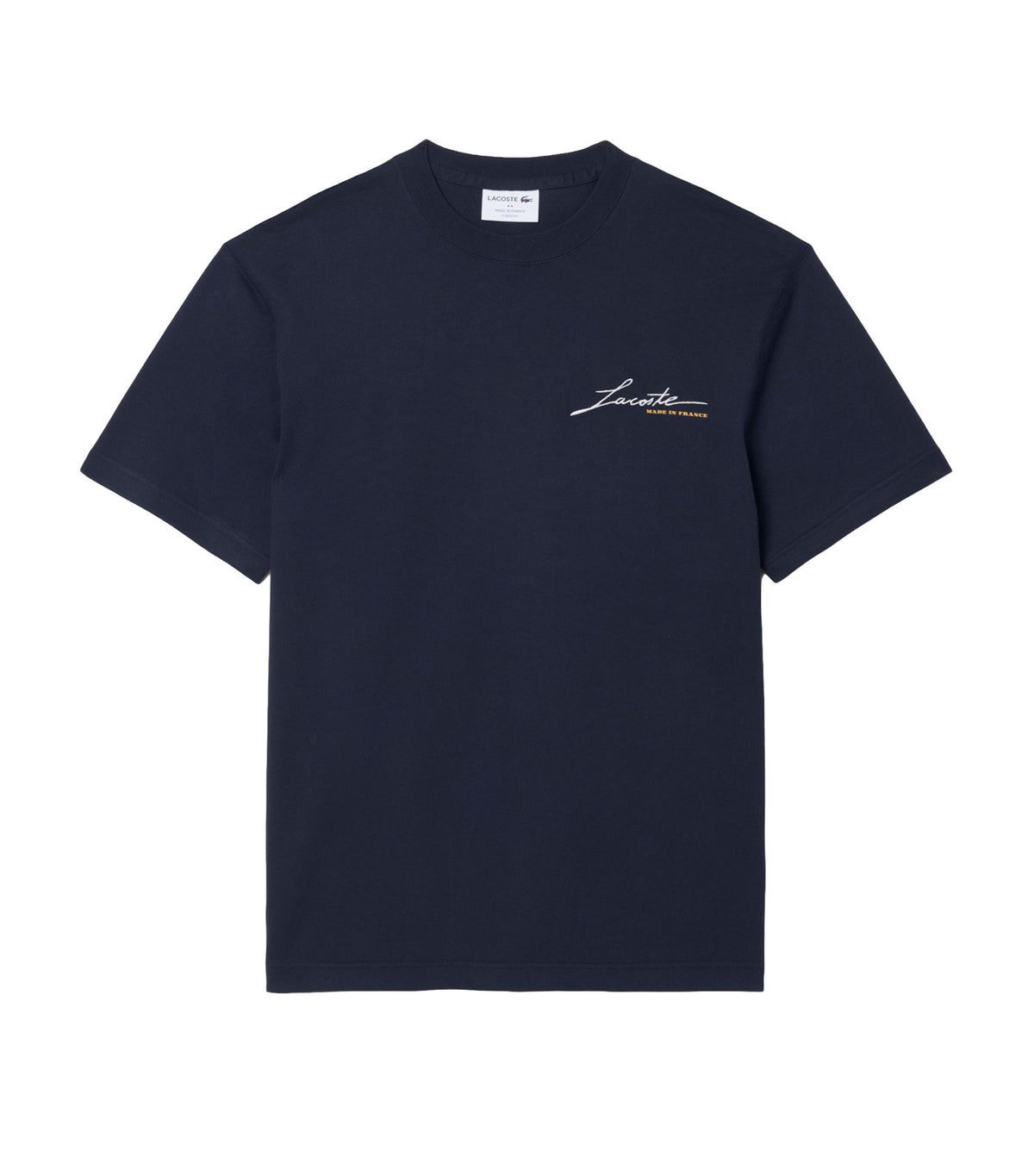 French Made Signature Embroidery T-Shirt Navy Blue