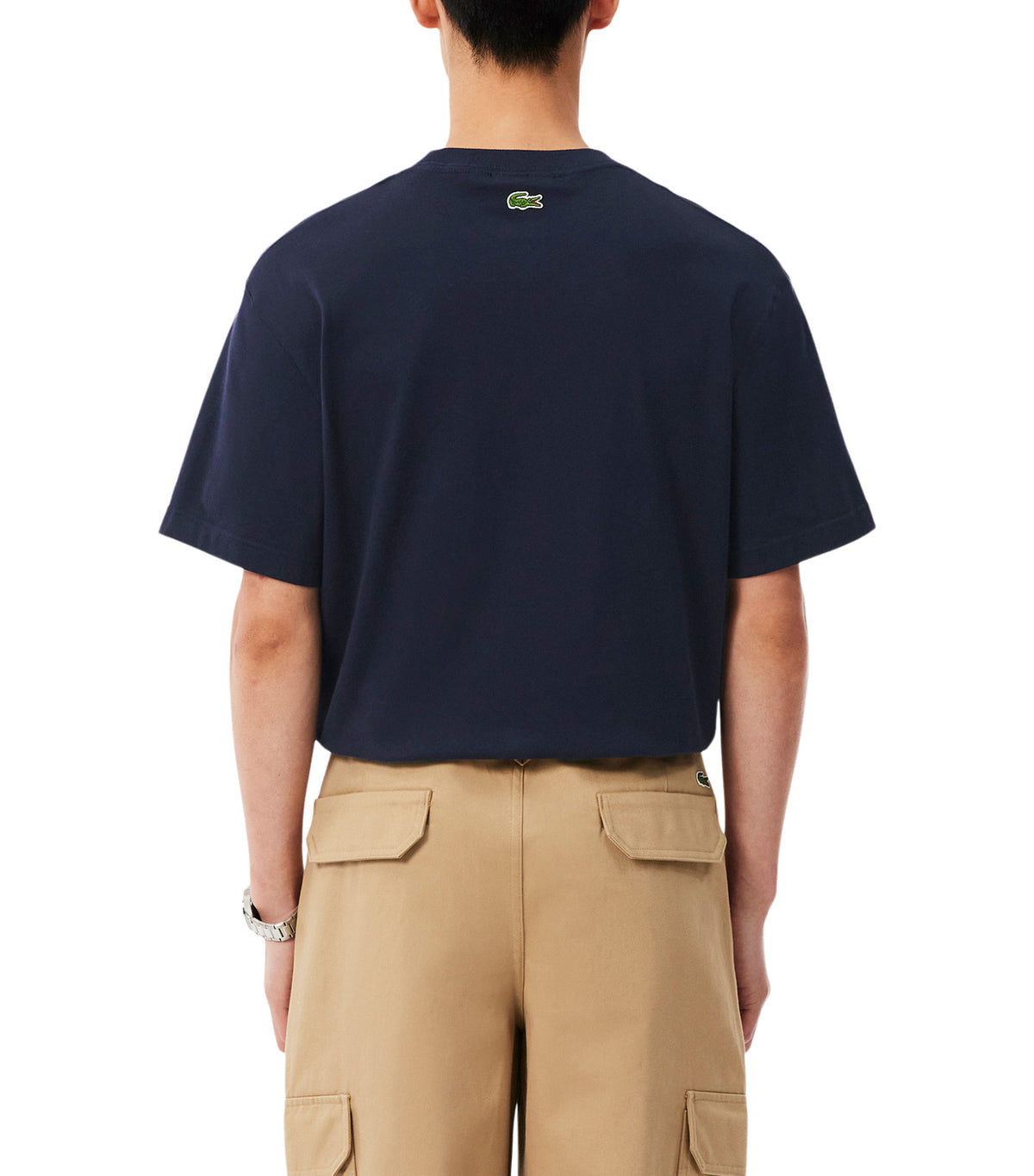 French Made Signature Embroidery T-Shirt Navy Blue