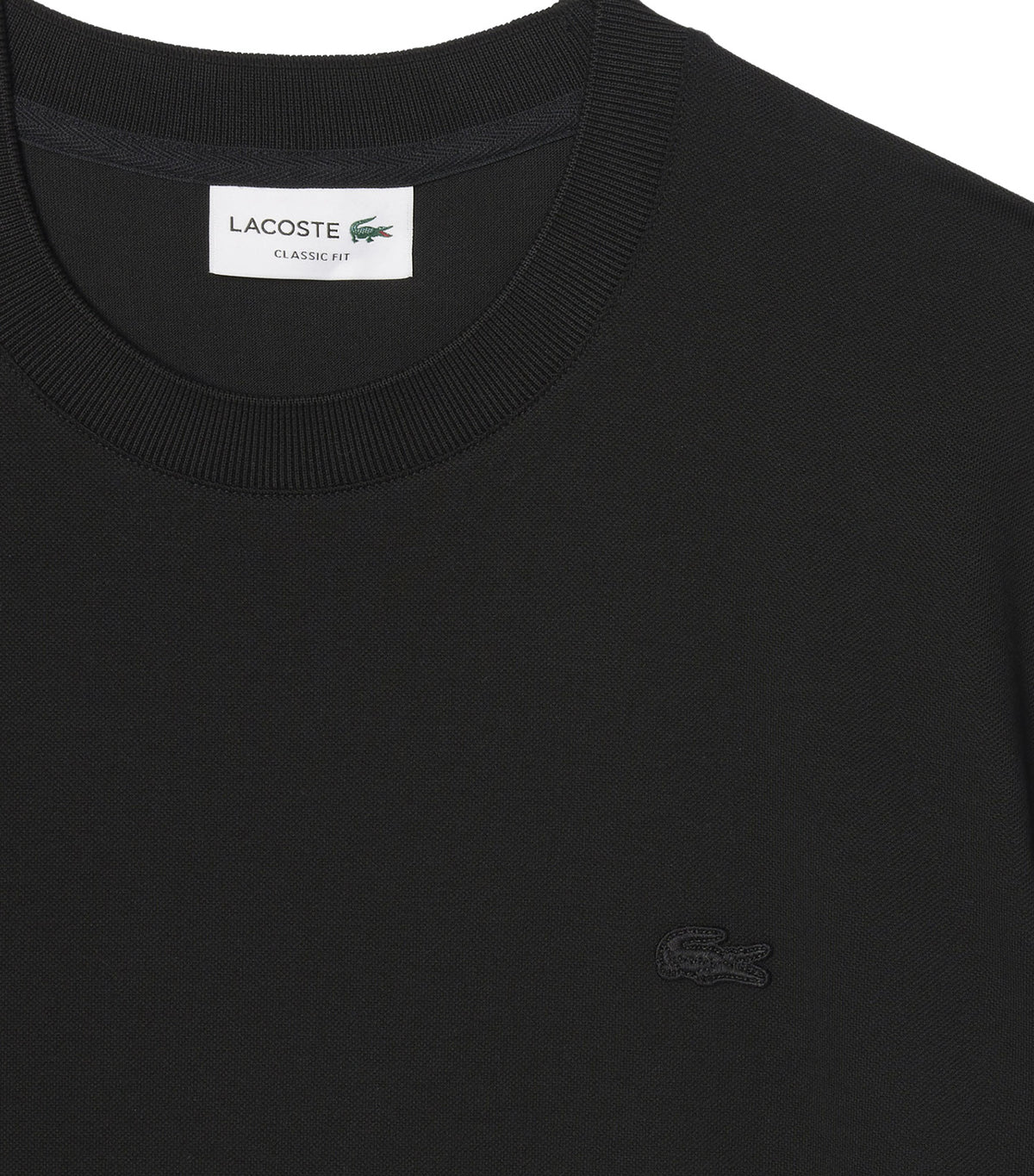 Pima Cotton Piqué T-Shirt Black