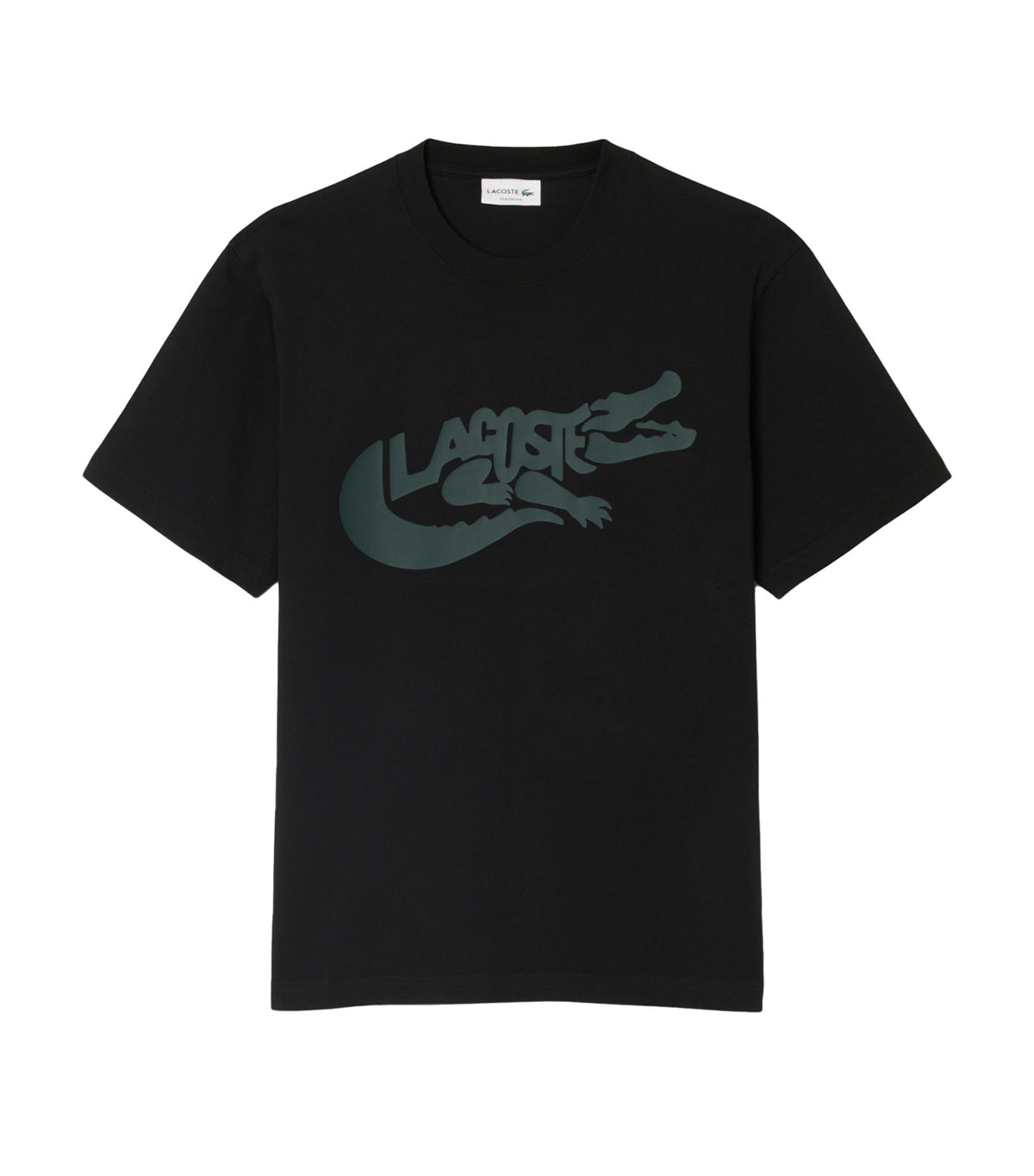Classic Fit Printed Cotton T-Shirt Black