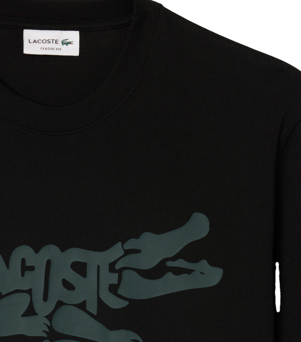 Classic Fit Printed Cotton T-Shirt Black