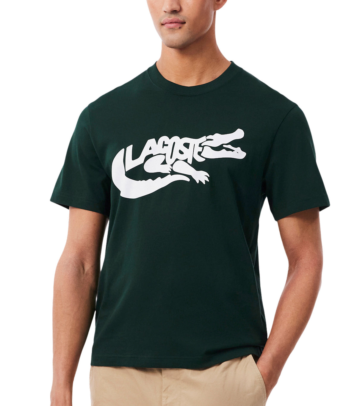 Classic Fit Printed Cotton T-Shirt Sinople