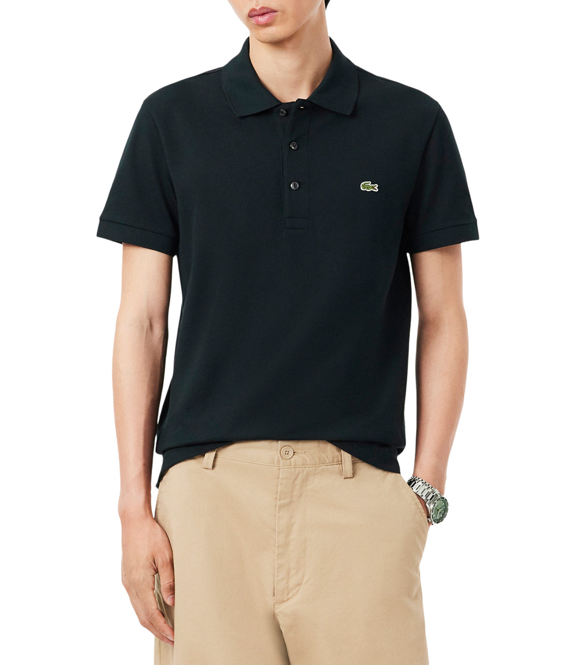 Slim Fit Stretch Piqué Polo Shirt Dark Varech