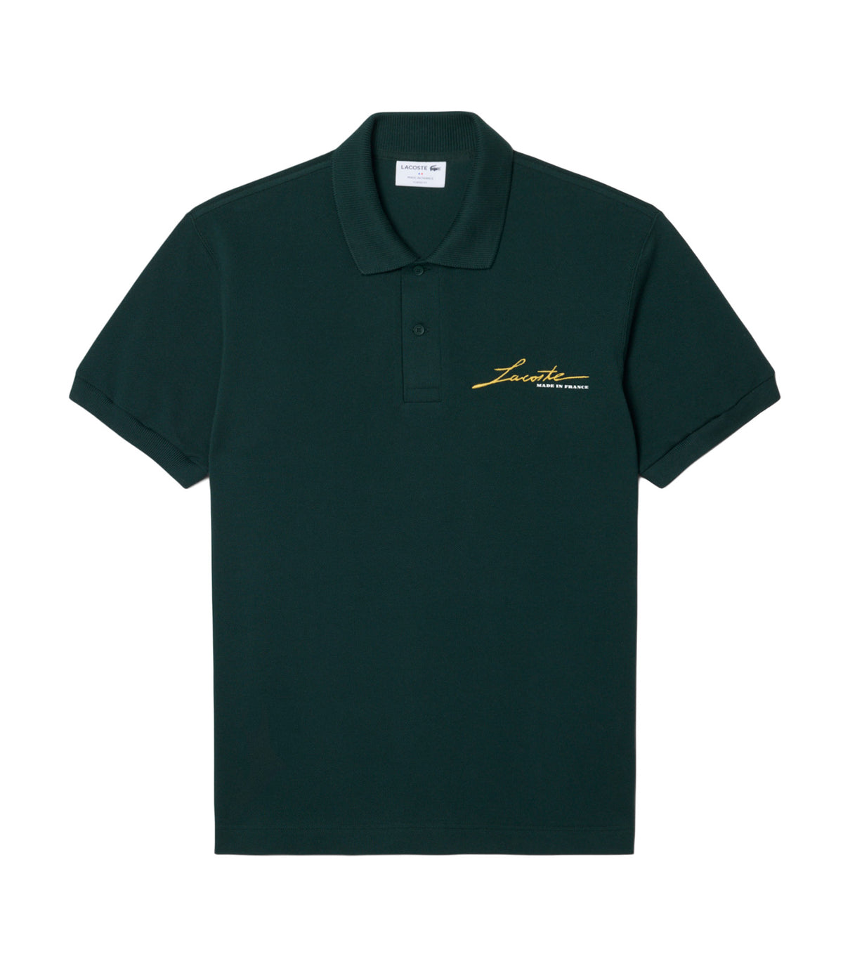 Classic Fit French Made Piqué Polo Shirt Sinople