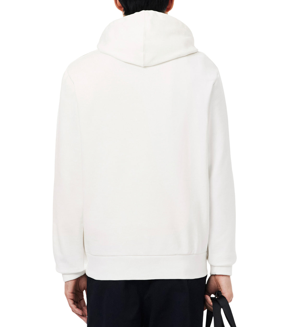 Logo Stripe Zipped Hoodie Flour