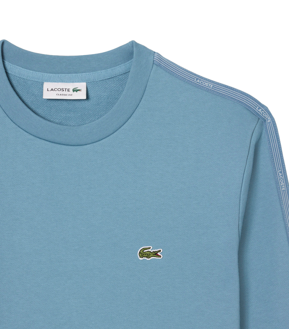 Stripe Band Fleece Sweatshirt Blue