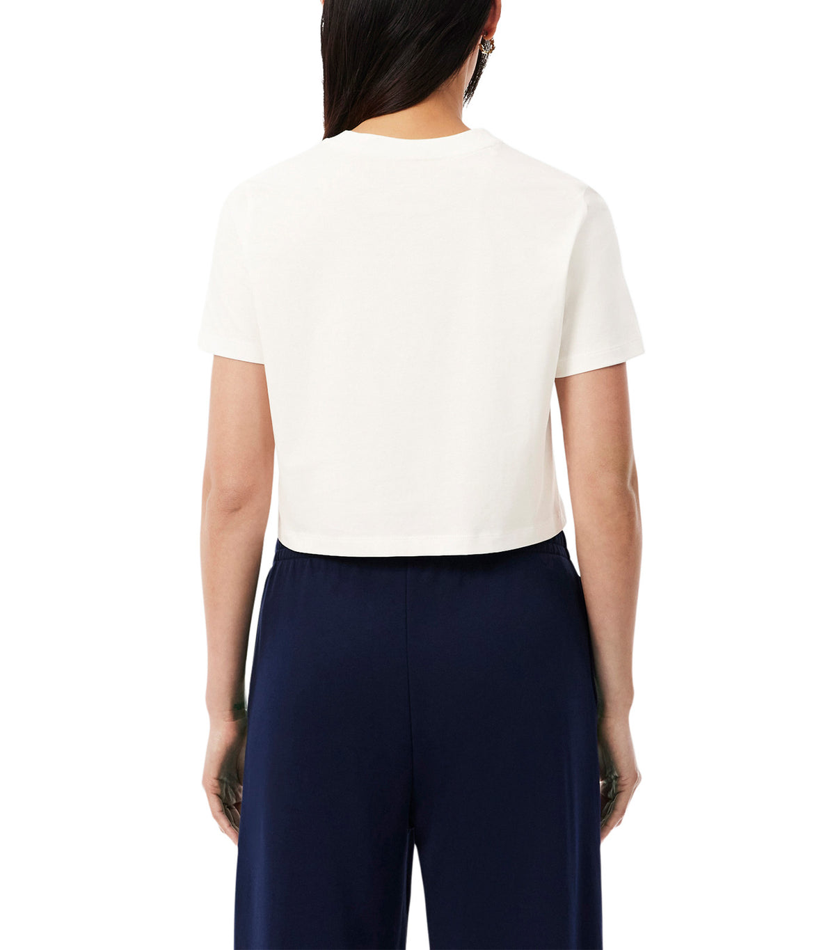 Relaxed Fit Badge Accent Cotton T-Shirt Flour