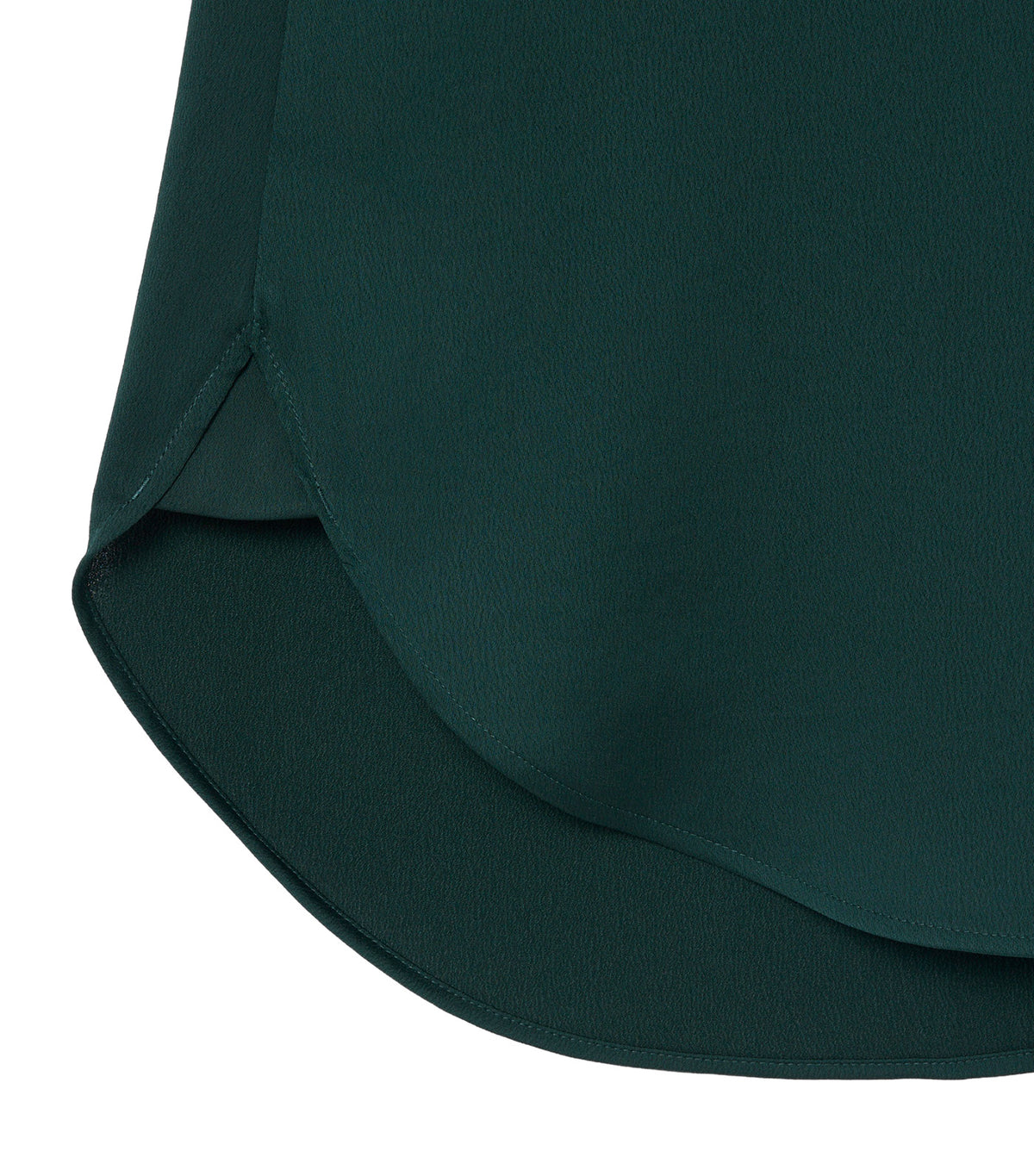 Fluid Crepe Shirt Collar Dress Sinople