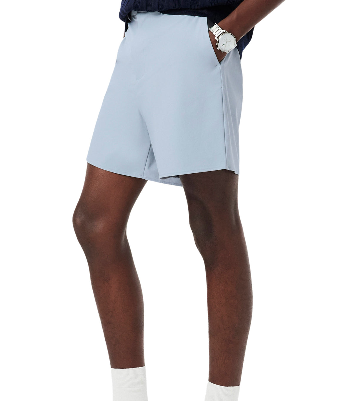 Straight Fit Stretch Bermuda Shorts Shell Grey