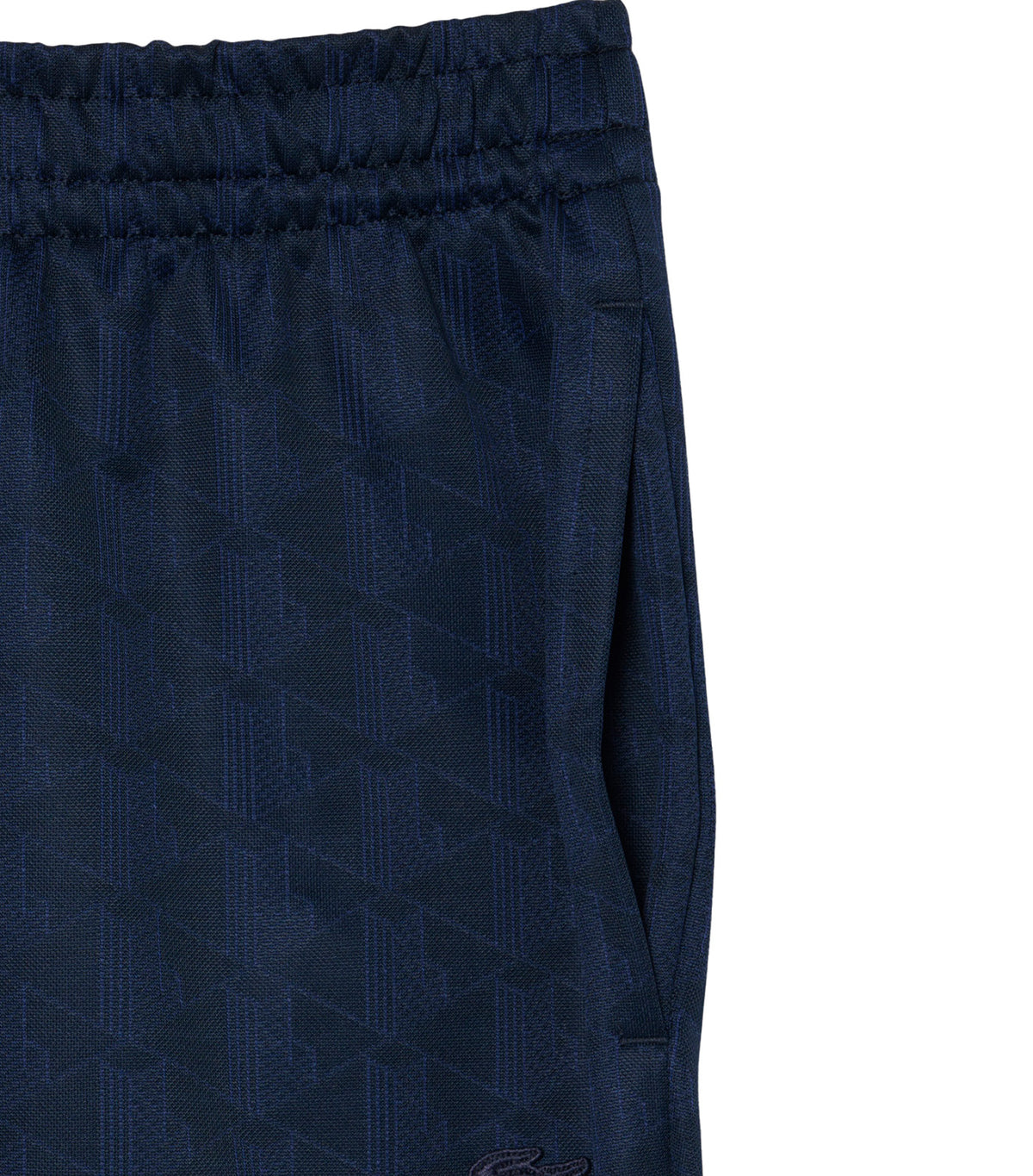 Regular Fit Monogram Jacquard Shorts Navy Blue