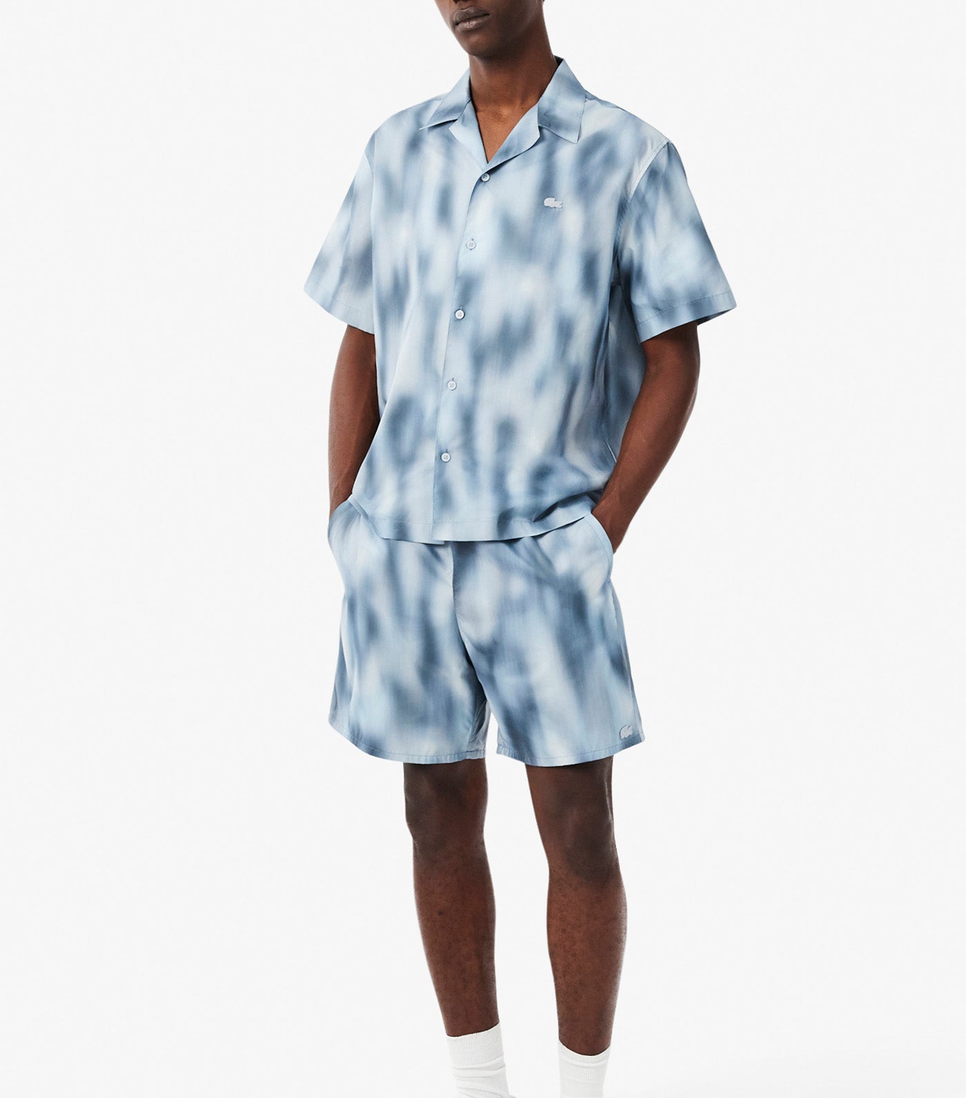 Relaxed Fit Printed Taffeta Shorts Urban/Shell Grey/Rill