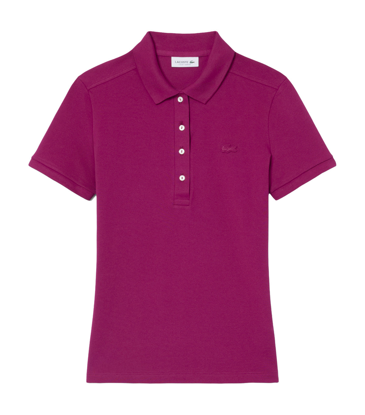 L.12.D Slim Fit Stretch Mini Pique Polo Shirt Rubine Red