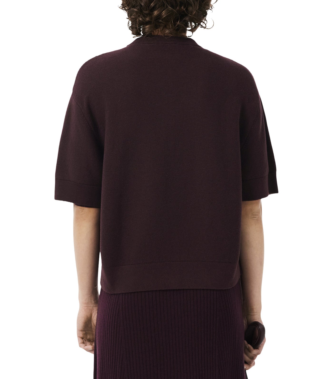Cotton and Wool Blend Moss Stitch Cardigan Oxalis