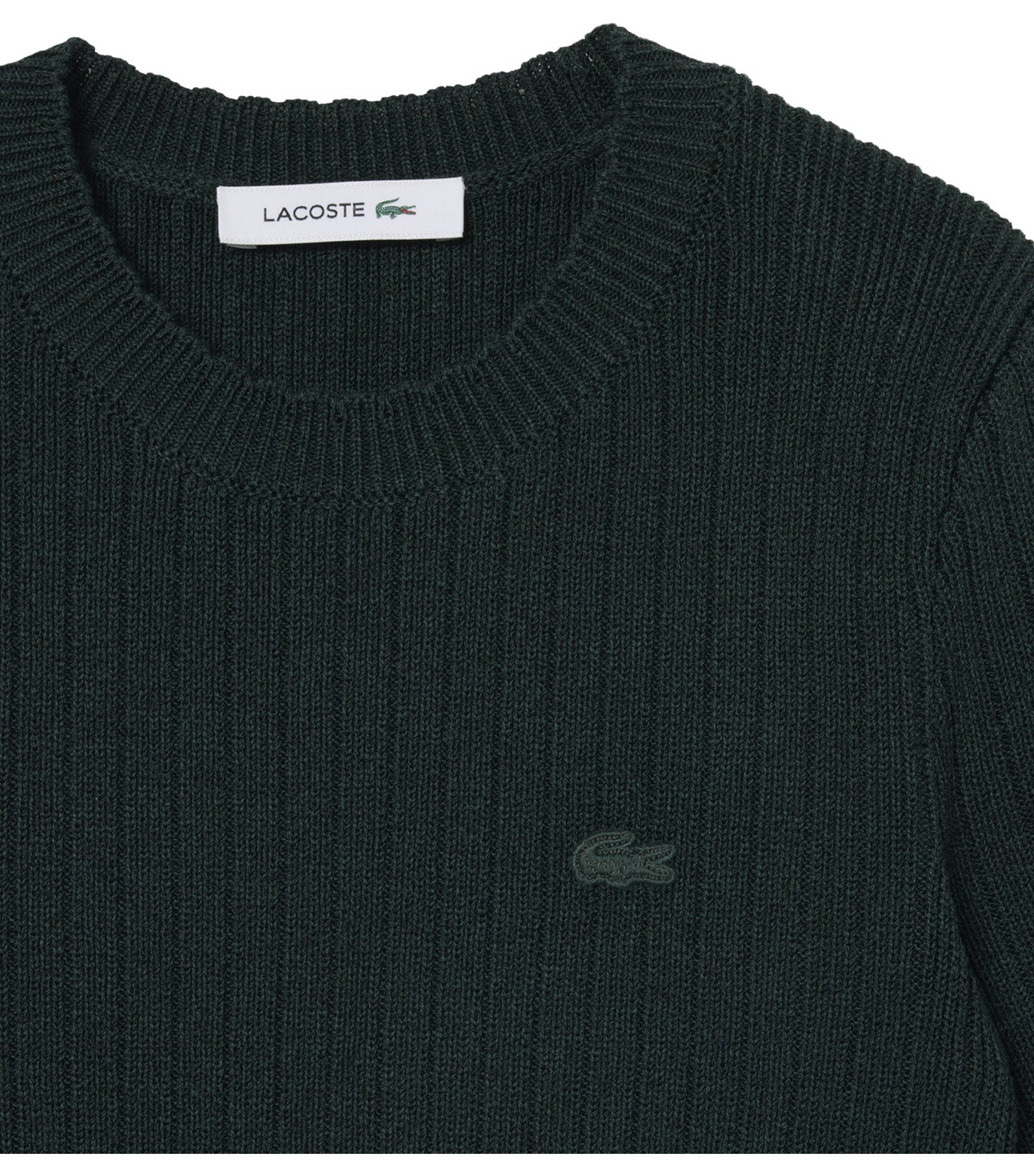 Short Sleeved Ribbed Cotton Sweater Sinople