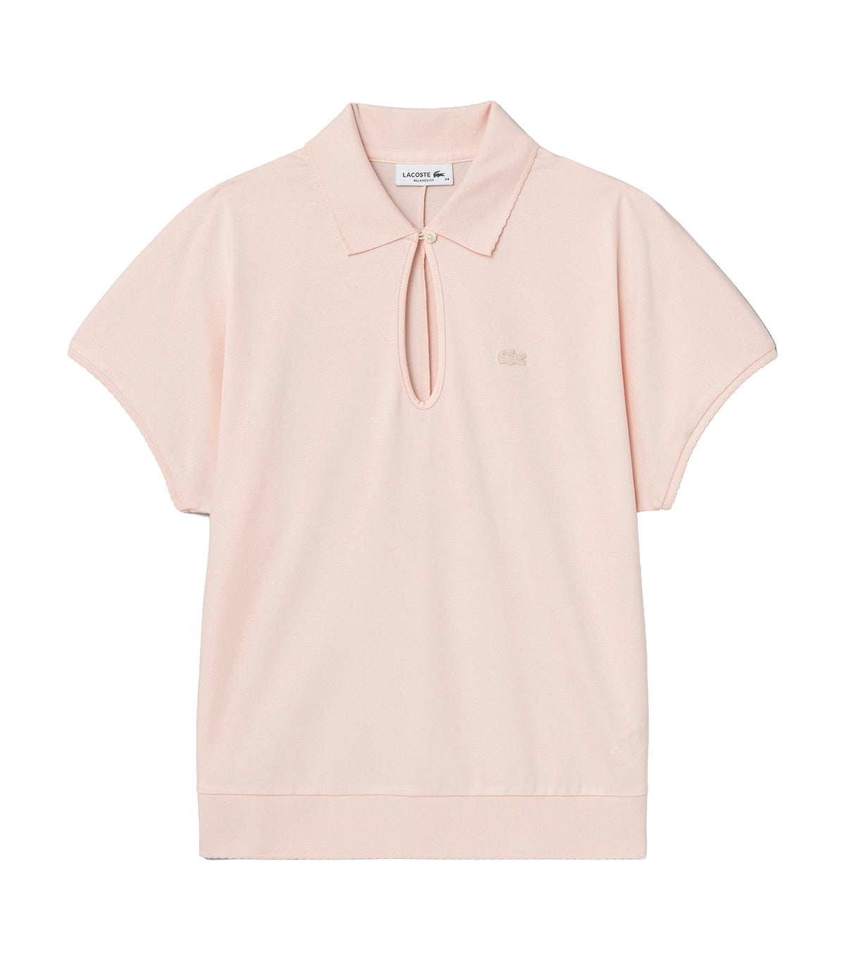 Scallop Keyhole Polo Shirt Mansia