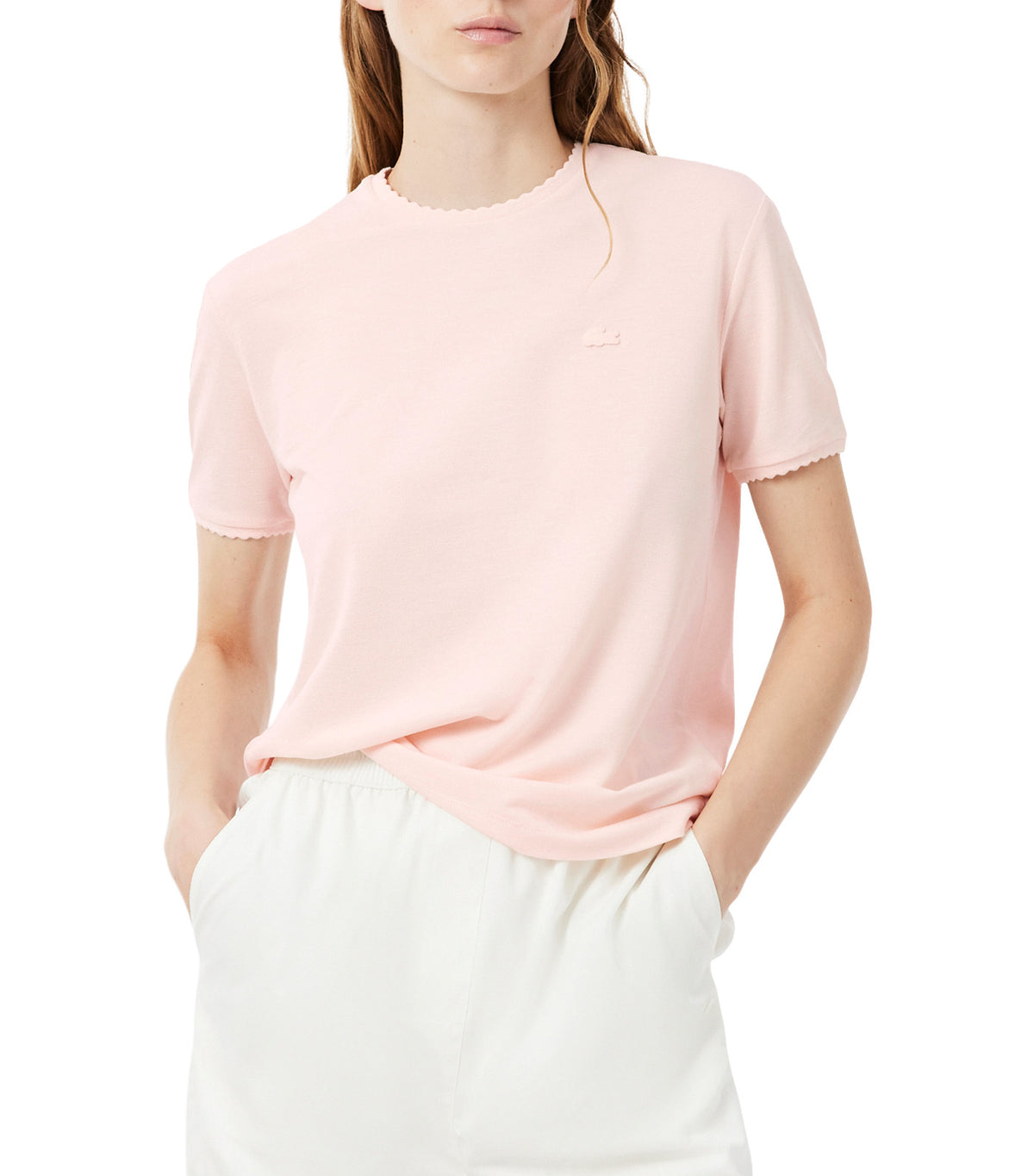 Keyhole Detail Short-Sleeve T-Shirt Mansia