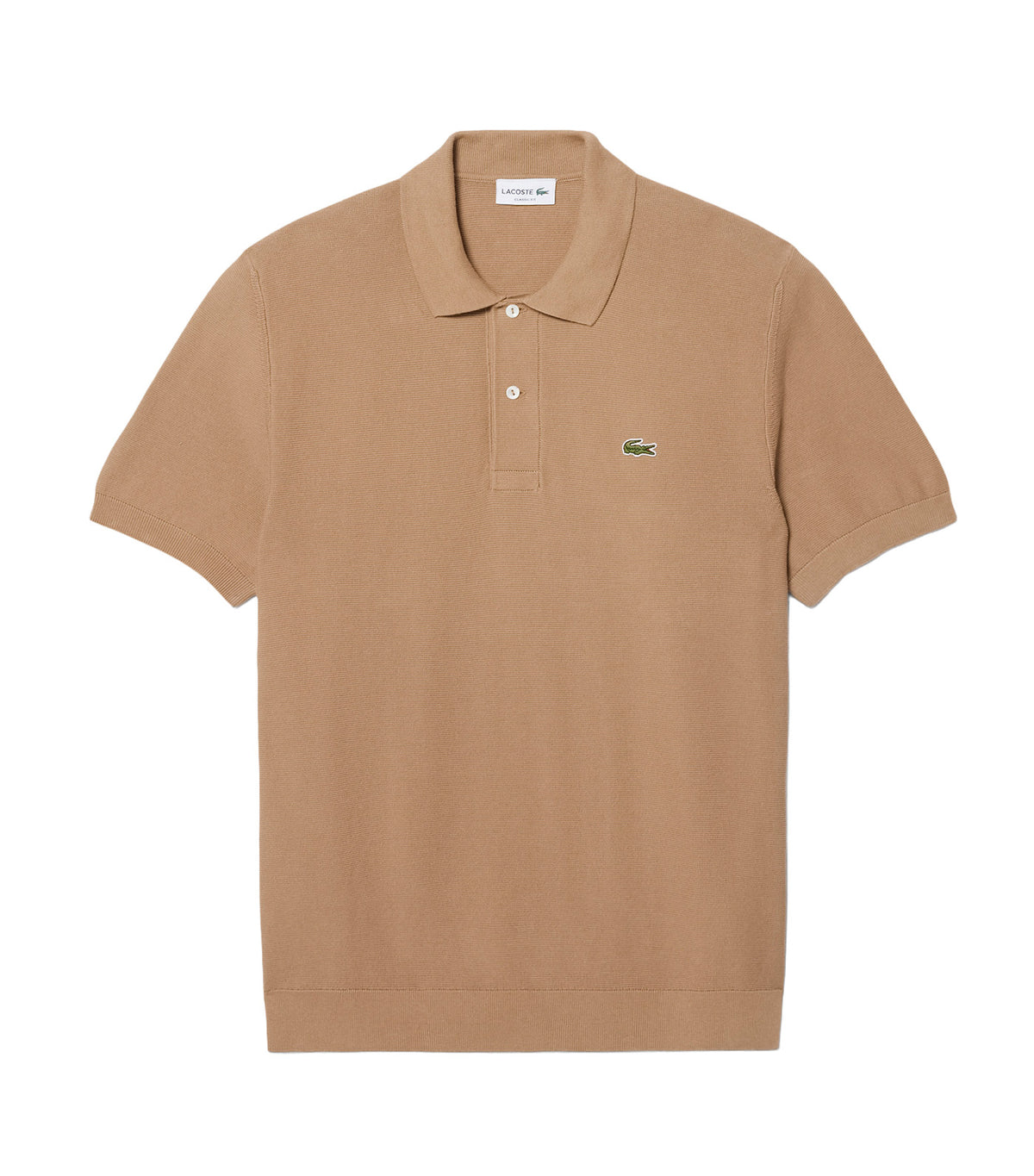 Classic Fit Knitted Polo Shirt Cookie