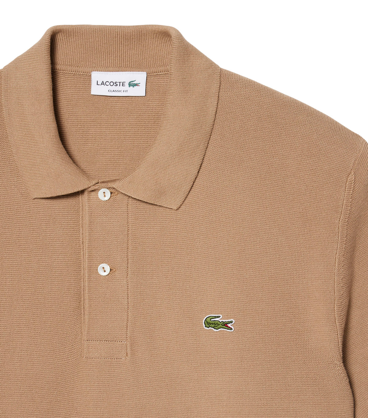Classic Fit Knitted Polo Shirt Cookie