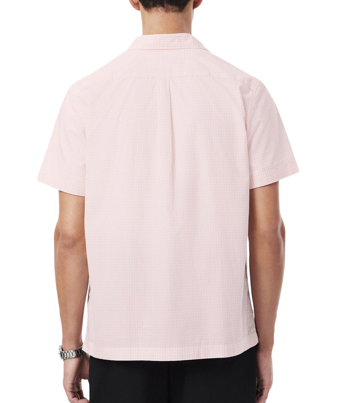 Regular Fit Short Sleeved Plaid Shirt White/Nidus