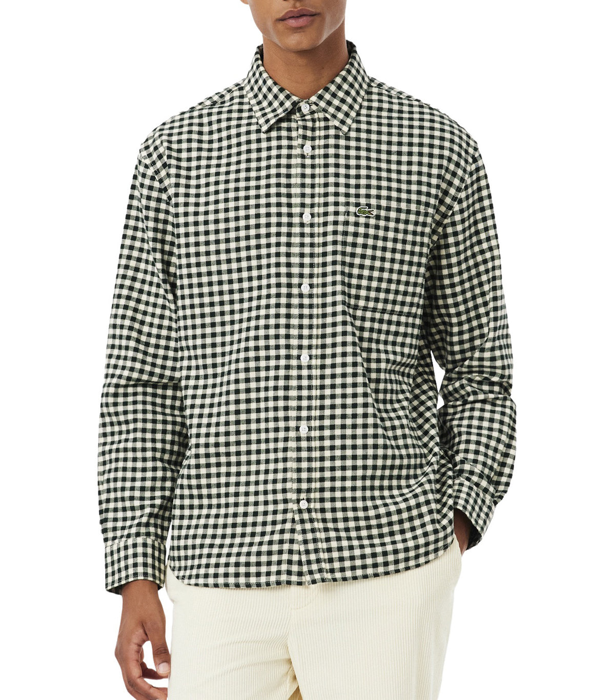 Regular Fit Plaid Flannel Shirt Lapland/Sinople