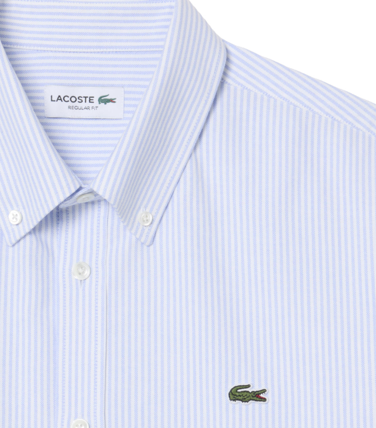 Regular Fit Striped Oxford Shirt Overview/White