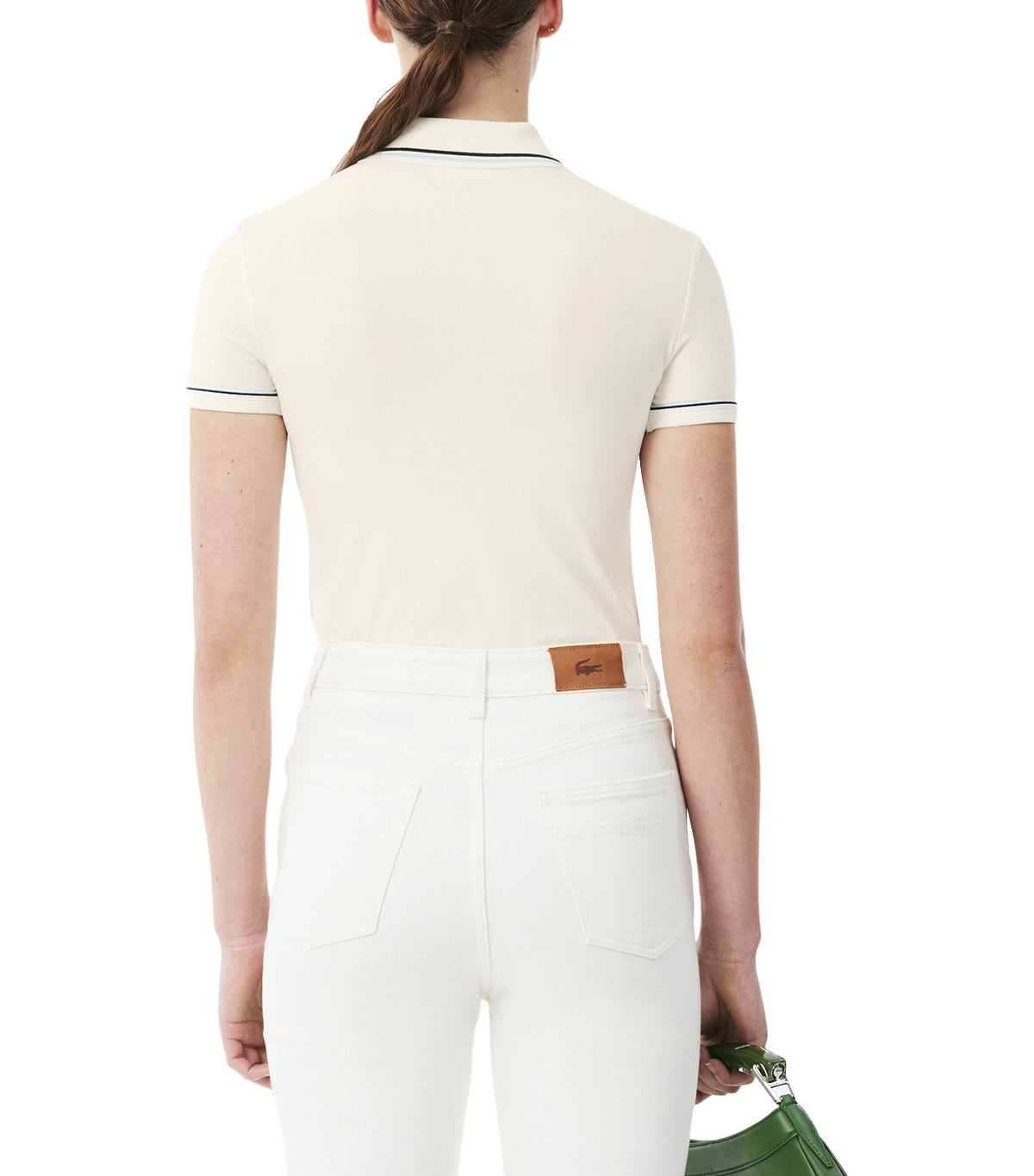L.12.D Slim Fit Trim Detail Polo Shirt Flour/Rill-Sinople
