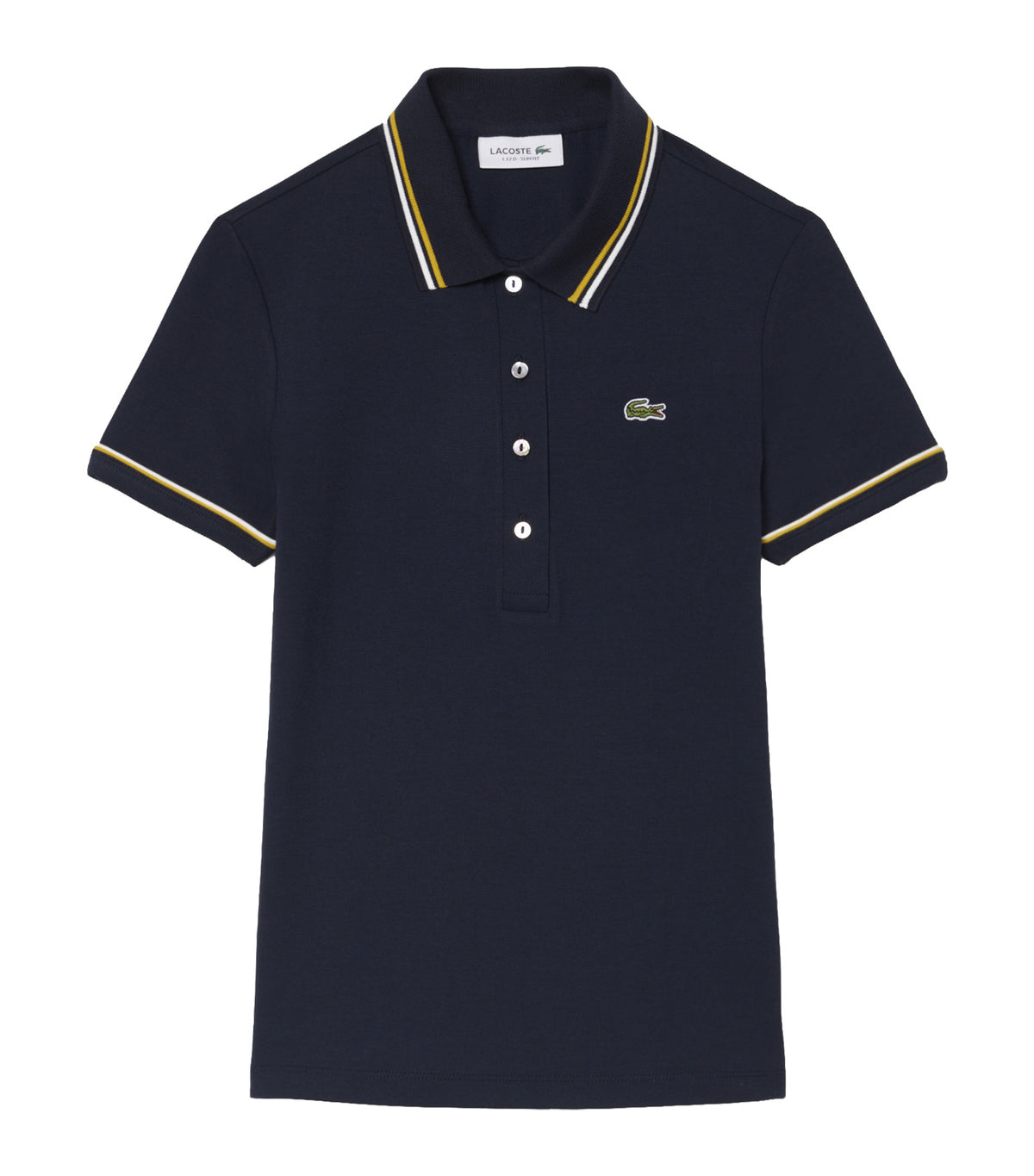 L.12.D Slim Fit Trim Detail Polo Shirt Dark Navy Blue/Flour